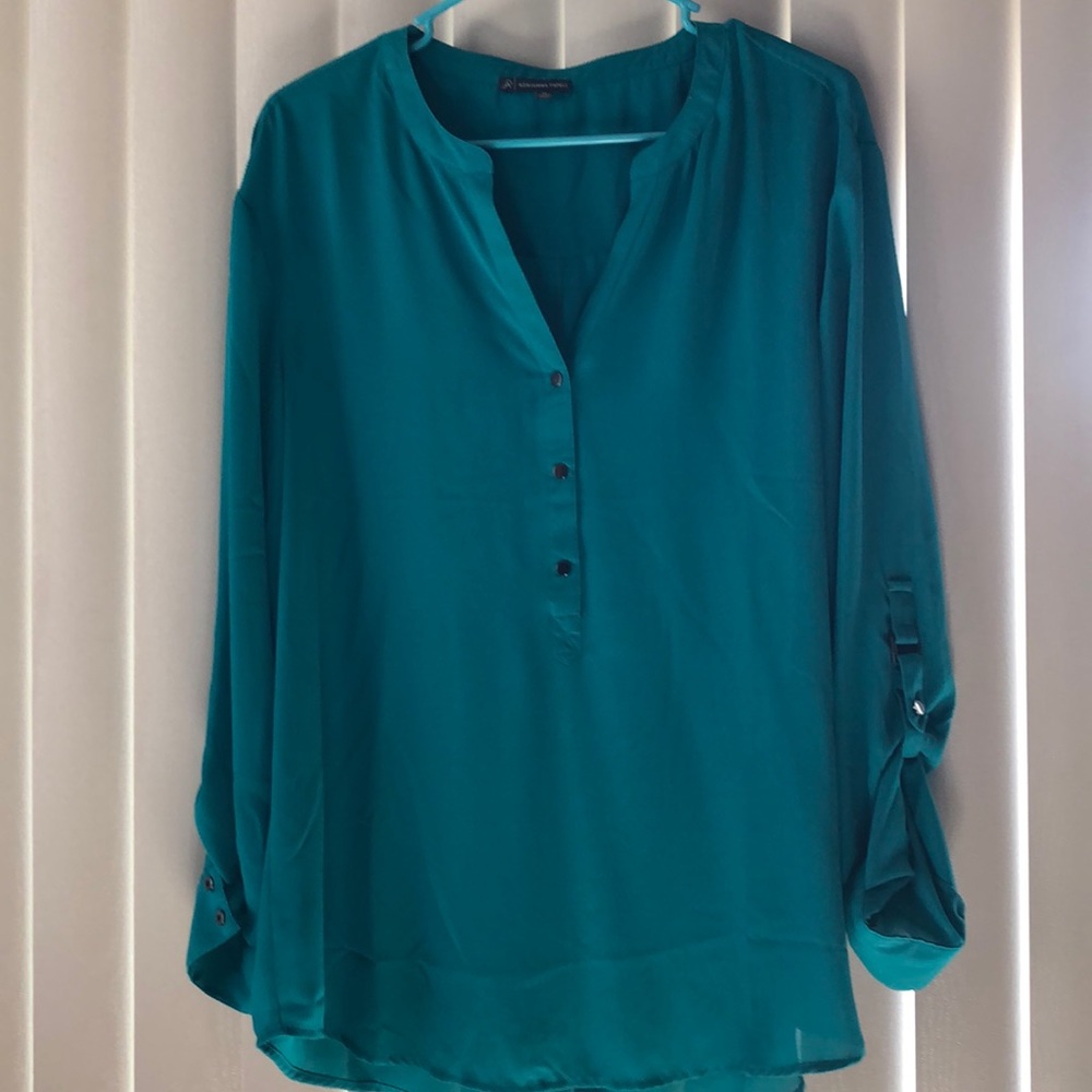 Teal Long Sleeve Blouse